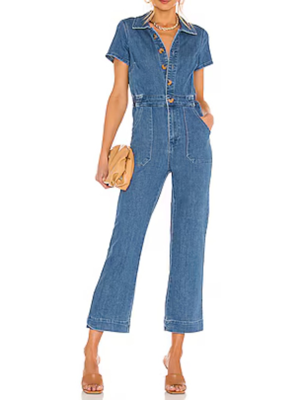 Show Me Your Mumu Emery Jumpsuit French Blue - size small